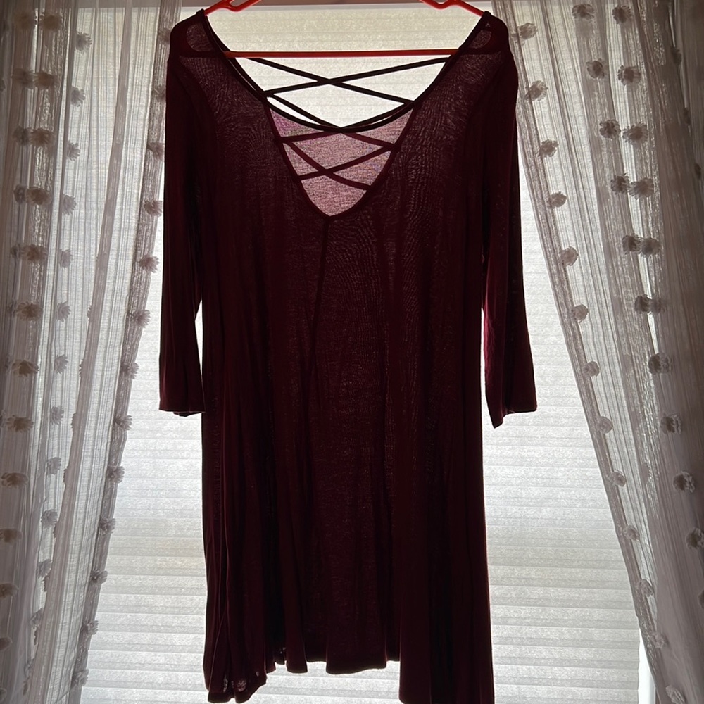 3/4 sleeved t-shirt dress